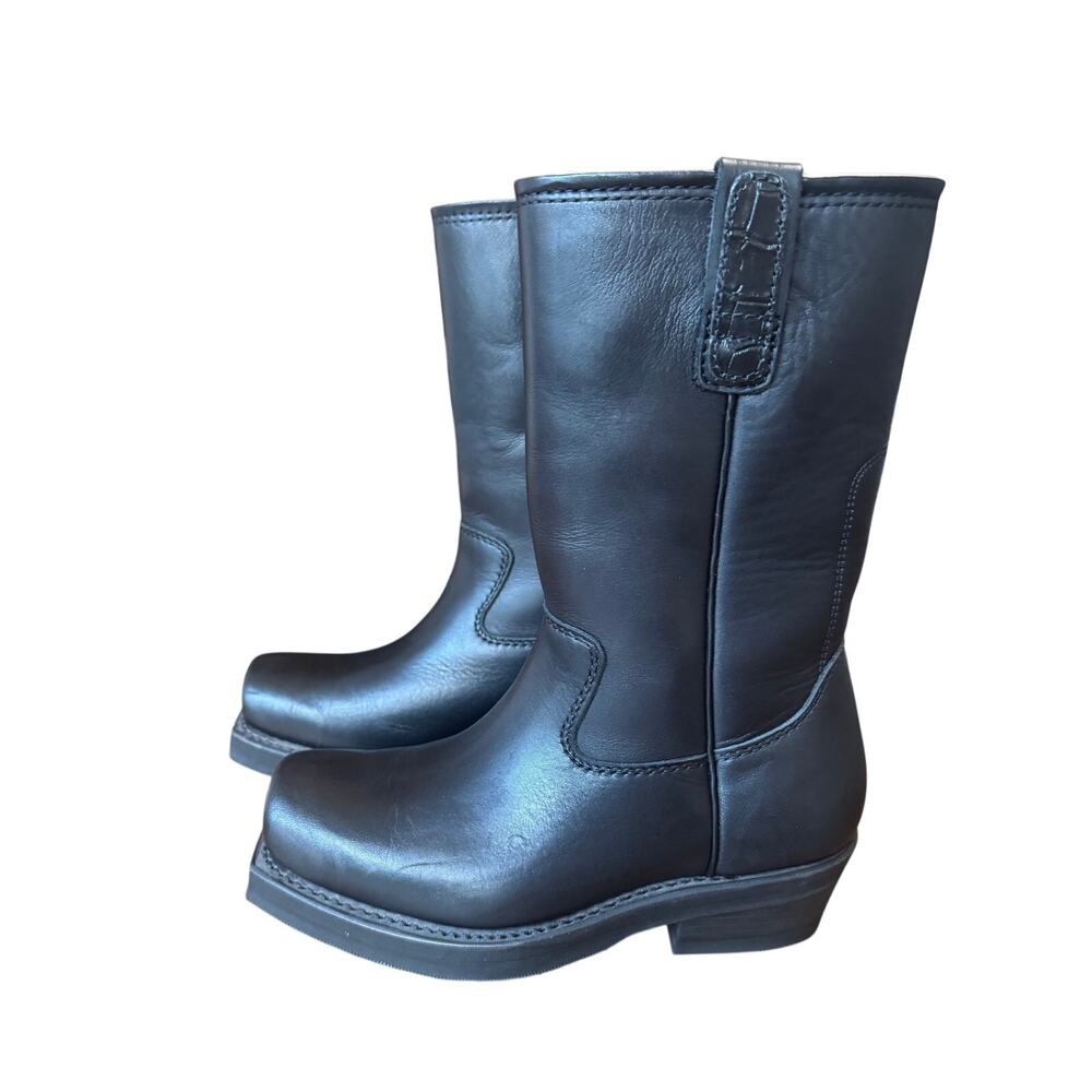 Our Legacy Flat Toe Boots 37 / 7 / 6.5 Black Leather $680